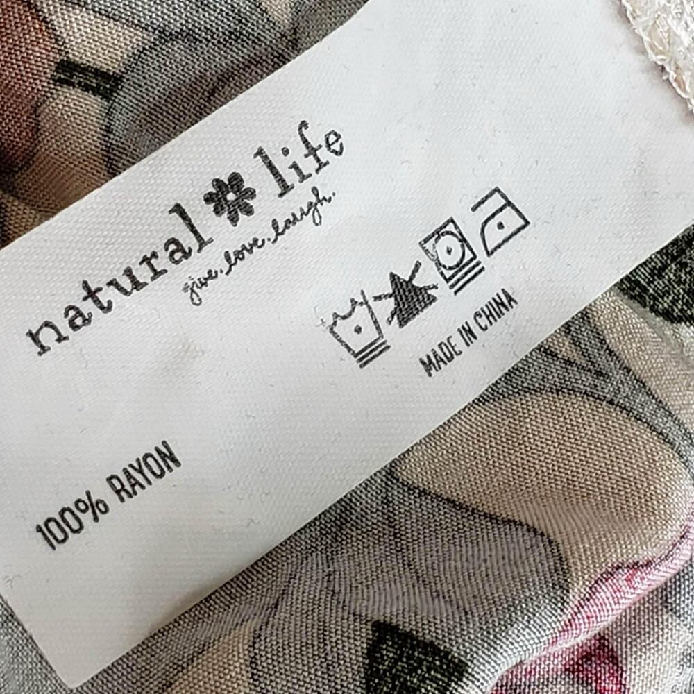 Natural Life Rebecca Tiered Floral Maxi Dress Women’s Size Large L Multicolor - Picture 10 of 11